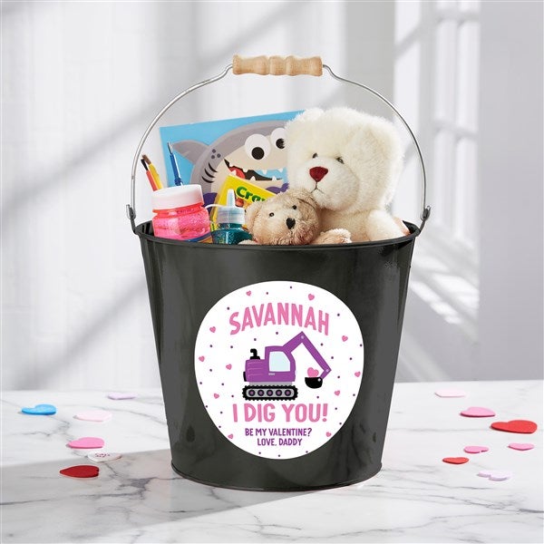 I Dig You Personalized Valentine's Day Treat Bucket  - 38919