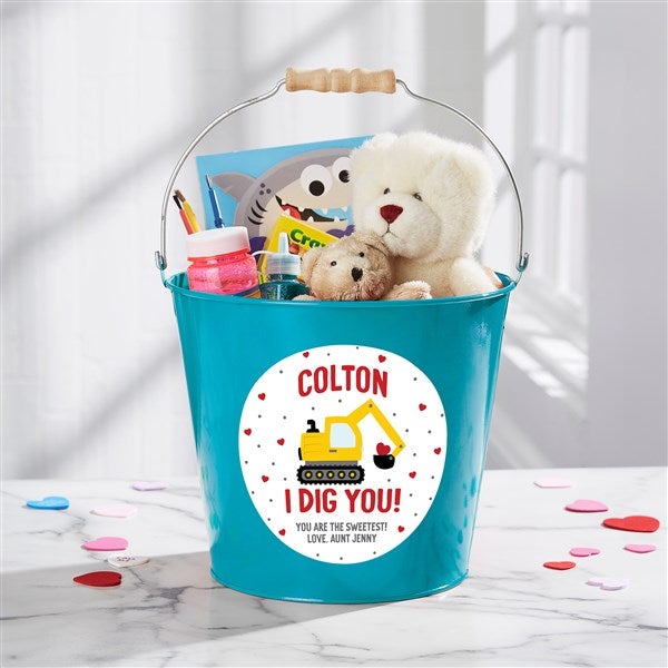 I Dig You Personalized Valentine's Day Treat Bucket  - 38919