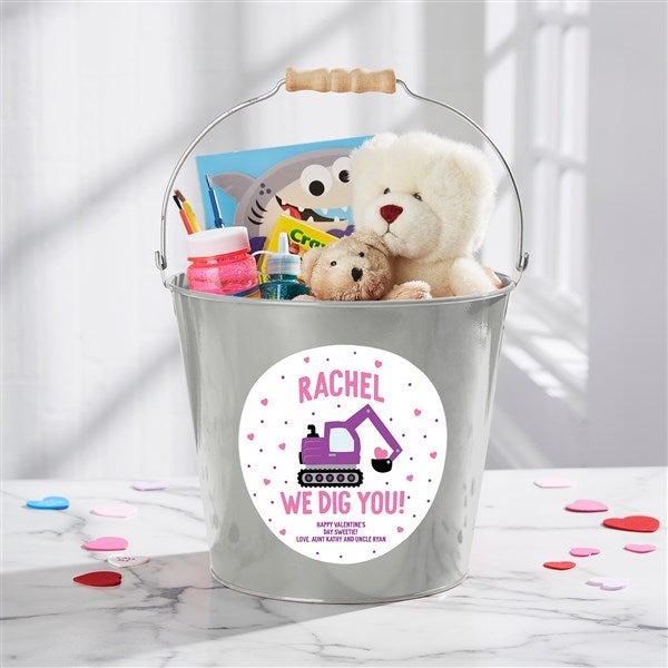 I Dig You Personalized Valentine's Day Treat Bucket  - 38919