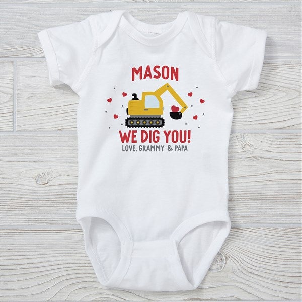 I Dig You Personalized Valentine's Day Baby Clothing  - 38922