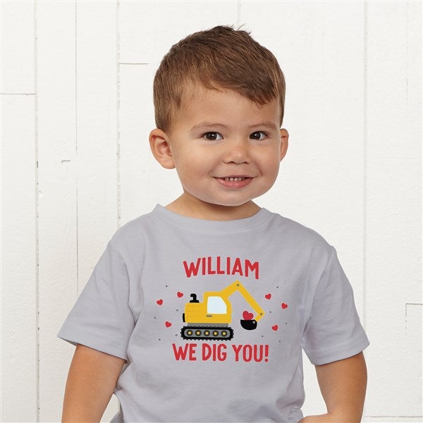 I Dig You Personalized Valentine's Day Kids Shirts  - 38923