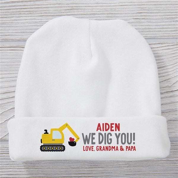 I Dig You Personalized Valentine's Day Baby Hat  - 38927