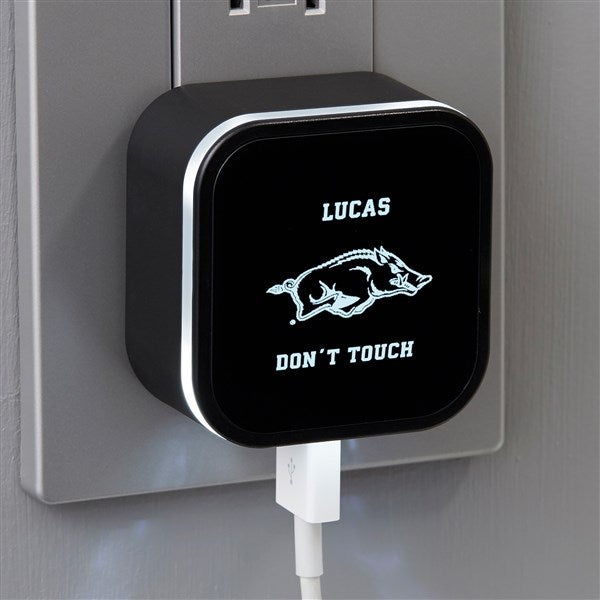 NCAA Arkansas Razorbacks Personalized LED Triple Port USB  - 38935