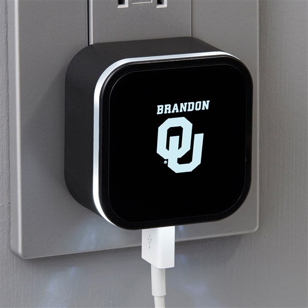 NCAA Oklahoma Sooners Personalized LED Triple Port USB  - 38936