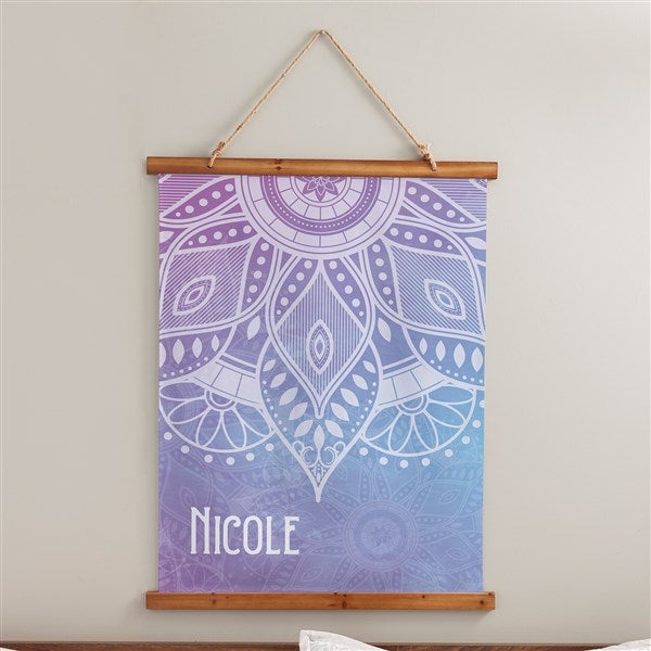 Mandala Personalized Wood Topped Tapestry  - 38978D