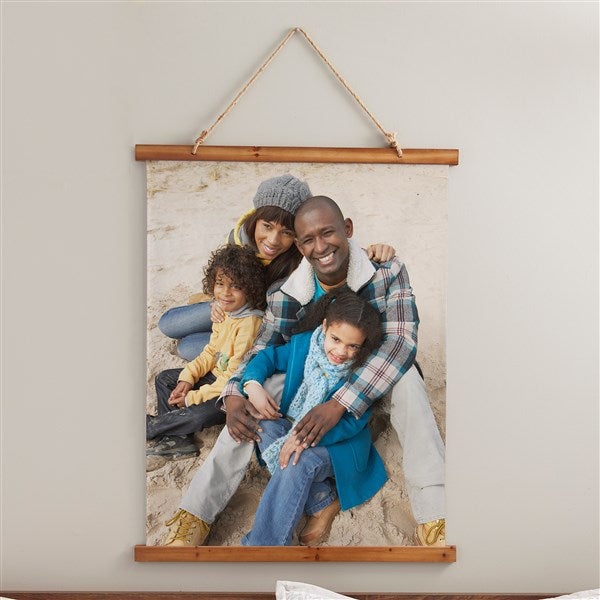 Personalized Photo Wood Topped Tapestry  - 38985D