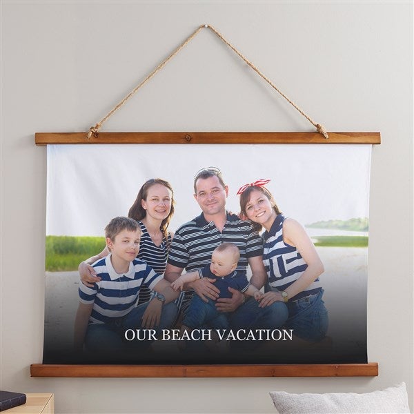Photo & Message Personalized Wood Topped Tapestry  - 38986D
