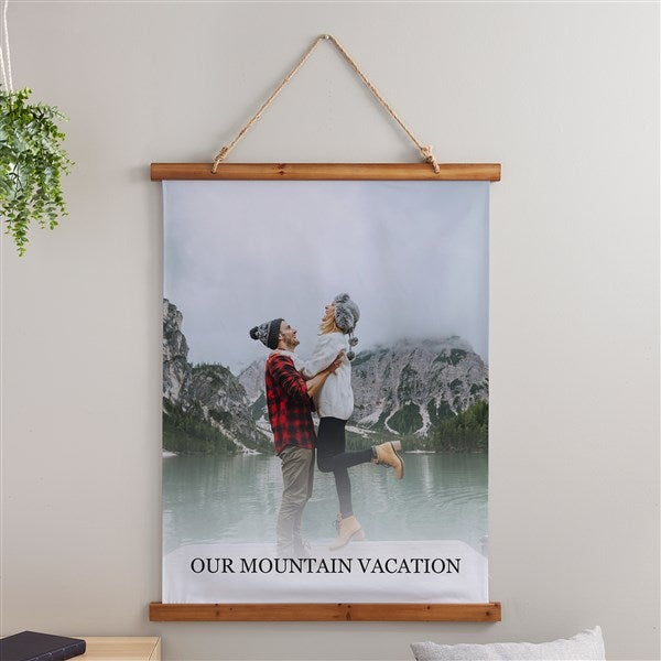 Photo & Message Personalized Wood Topped Tapestry  - 38986D