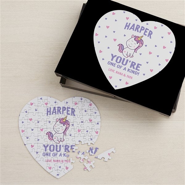 You're One Of A Kind Personalized Valentine's Day Mini Heart Puzzle  - 38988
