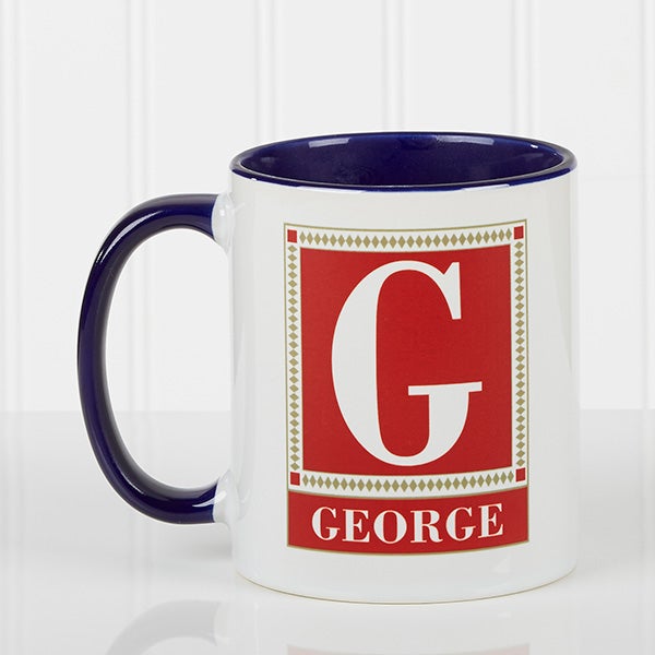 personalized monogram coffee mugs