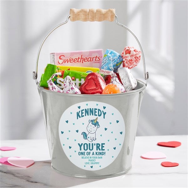You're One of A Kind Personalized Valentine's Day Treat Bucket  - 38990