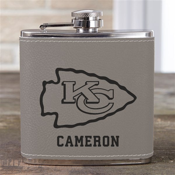 NFL Kansas City Chiefs Leatherette Personalized Flask  - 39004
