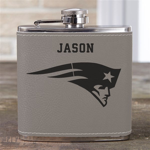 NFL New England Patriots Leatherette Personalized Flask  - 39005