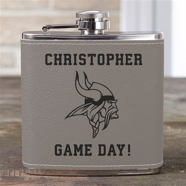 NFL Minnesota Vikings Leatherette Personalized Flask  - 39010