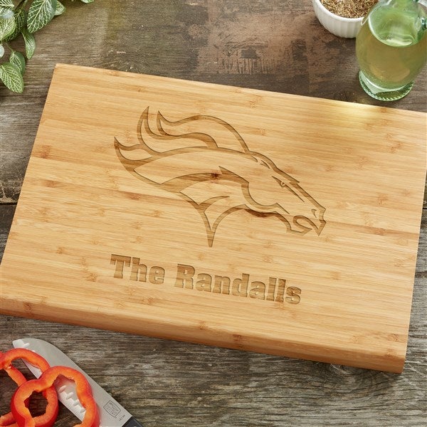 NFL Denver Broncos Personalized Bamboo Cutting Board  - 39028