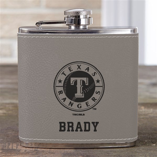 MLB Texas Rangers Leatherette Personalized Flask  - 39042