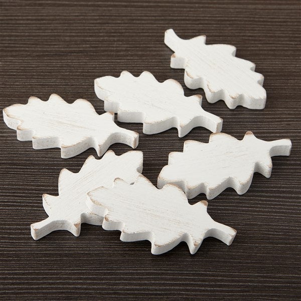 Family Tree Wood Leaf Magnets- Set of 6  - 39057