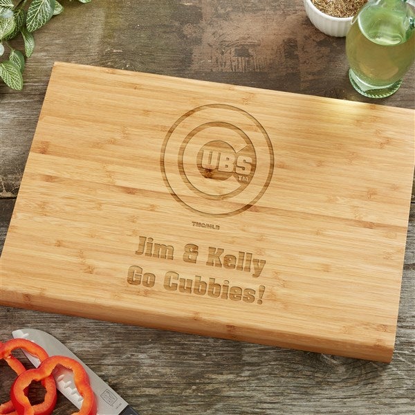 MLB Chicago Cubs Personalized Bamboo Cutting Board  - 39066