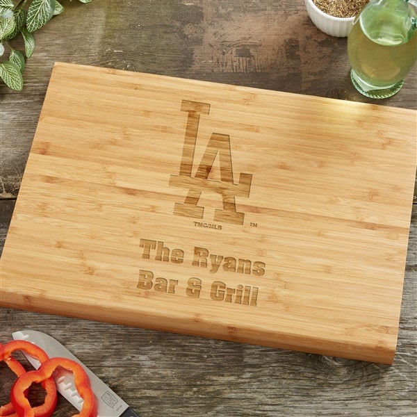 MLB Los Angeles Dodgers Personalized Bamboo Cutting Board  - 39068