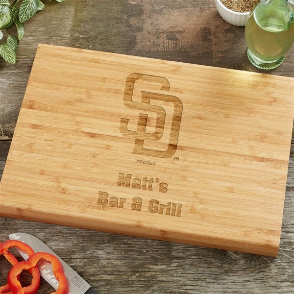 MLB San Diego Padres Personalized Bamboo Cutting Board  - 39072