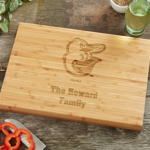 MLB Baltimore Orioles Personalized Bamboo Cutting Board  - 39074