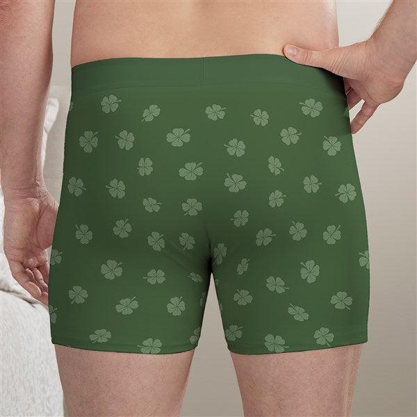 Rub for Luck Personalized Shamrock Boxer Shorts