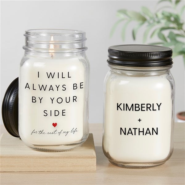 By Your Side Personalized Farmhouse Candle Jar  - 39136
