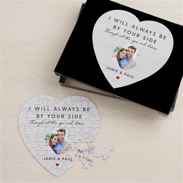 By Your Side Personalized Valentine's Day Mini Heart Puzzle  - 39143