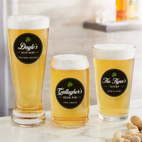Irish Home Personalized Beer Glasses