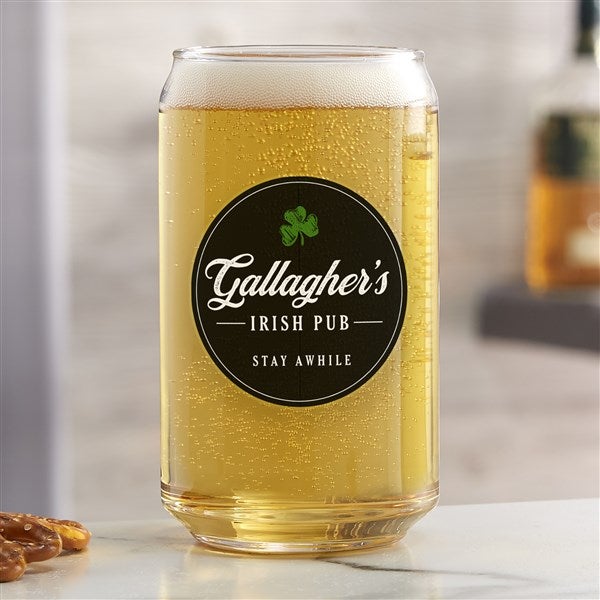 Irish Home Personalized 16oz. Beer Can Glass