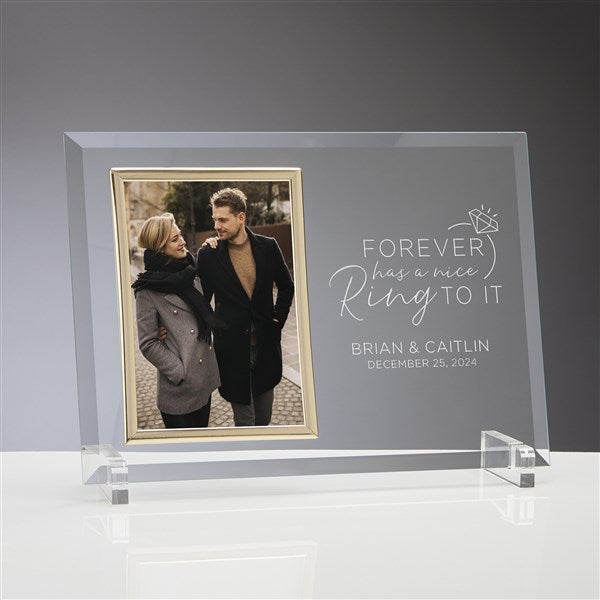 We’re Engaged Engraved Engagement Glass Frame  - 39237