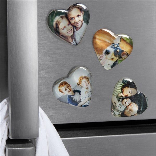Photo Memories Personalized Acrylic Heart Magnet  - 39242