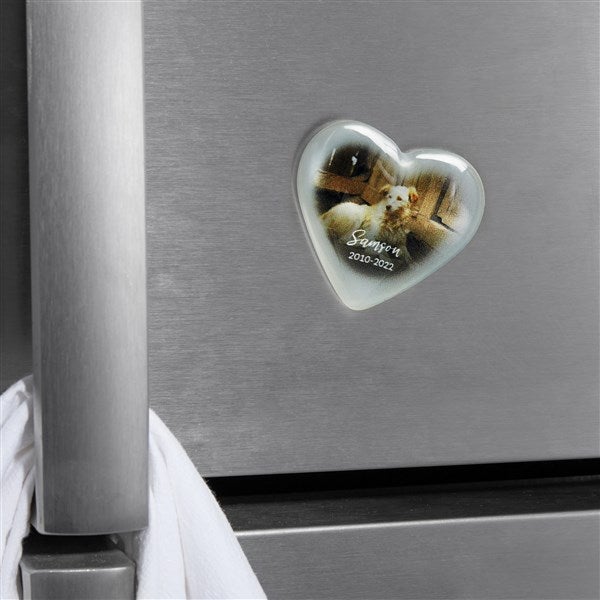 Pet Memorial Personalized Acrylic Heart Magnet  - 39246