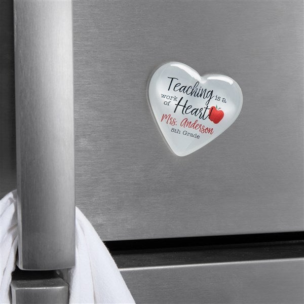 Inspiring Teacher Personalized Acrylic Heart Magnet  - 39251
