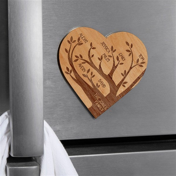 Family Tree Personalized Wood Magnet  - 39253