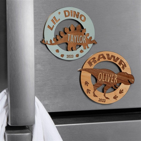 Dinosaur Personalized Wood Magnet  - 39255