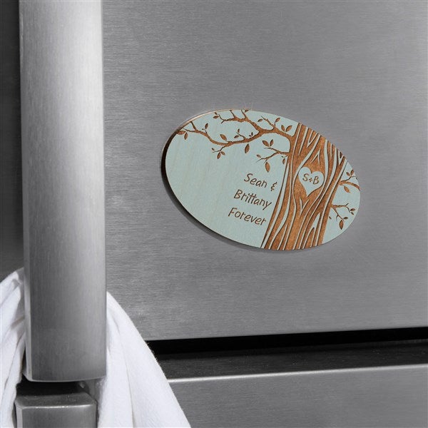 Carved In Love Personalized Wood Magnet  - 39257