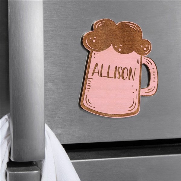 Beer Mug Personalized Wood Magnet  - 39263