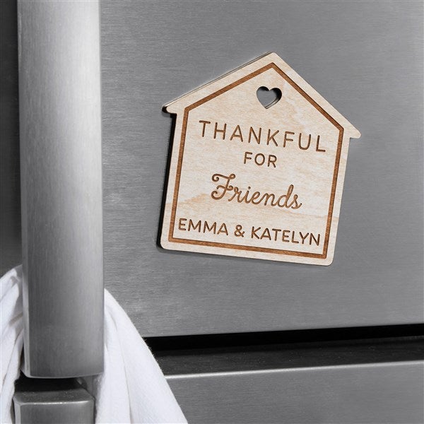 Thankful For Personalized Wood Magnet  - 39267