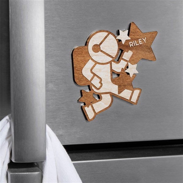 Astronaut Personalized Wood Magnet  - 39273