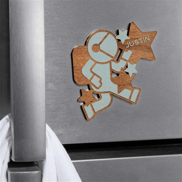Astronaut Personalized Wood Magnet  - 39273