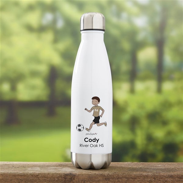 philoSophie's® Soccer Personalized Insulated Water Bottle  - 39278
