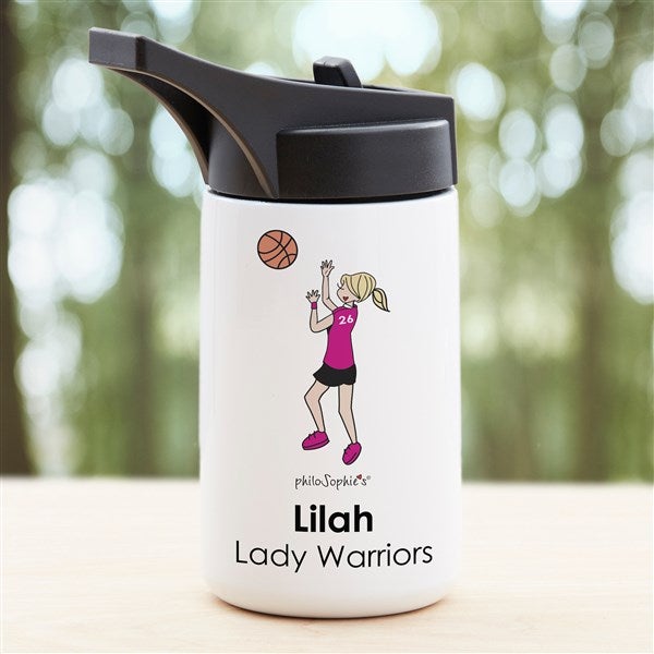 philoSophie's® Basketball Personalized Double-Wall Vacuum Insulated Water Bottle  - 39280