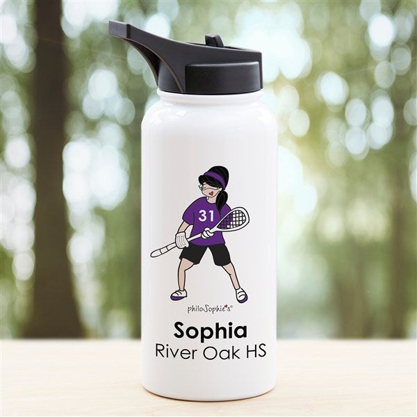 philoSophie's® Lacrosse Personalized Double-Wall Vacuum Insulated Water Bottle  - 39283