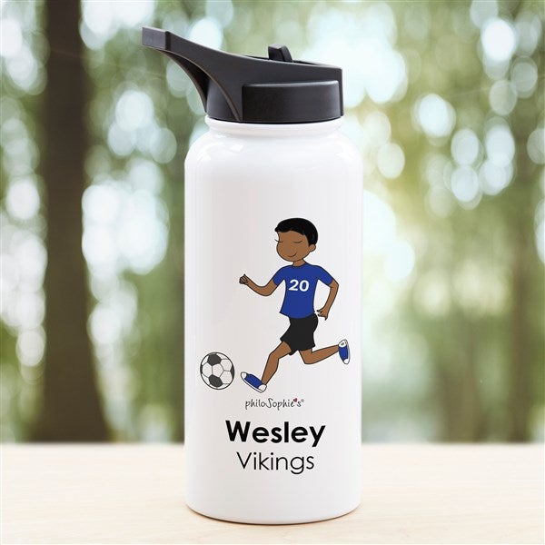 philoSophie's® Soccer Personalized Double-Wall Vacuum Insulated Water Bottle  - 39284