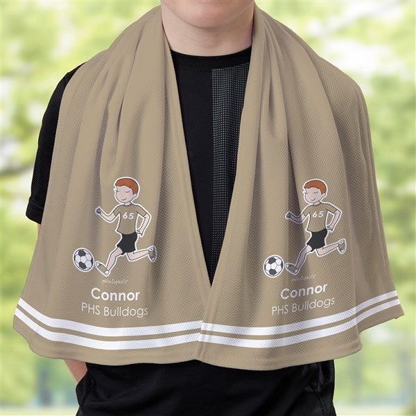philoSophie's® Soccer Personalized Cooling Towel  - 39290