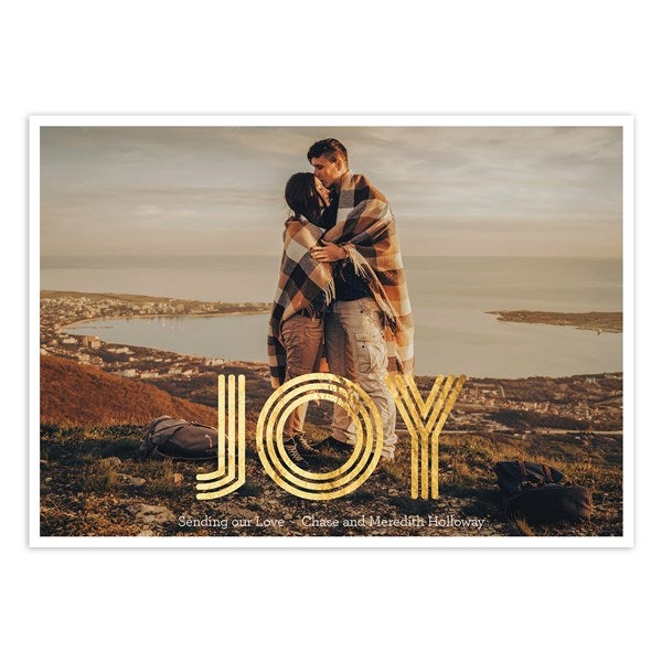 Joy Foil Christmas Photocard  - 39305D