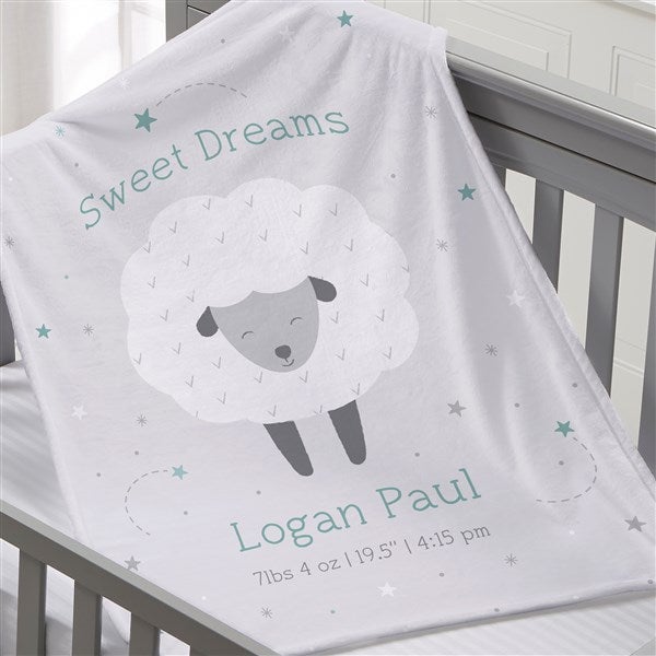 Baby Sheep Personalized Baby Blankets  - 39327