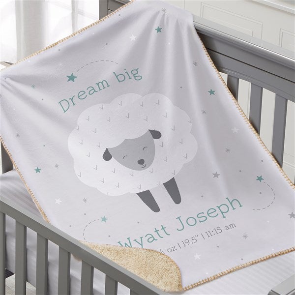 Baby Sheep Personalized Baby Blankets  - 39327