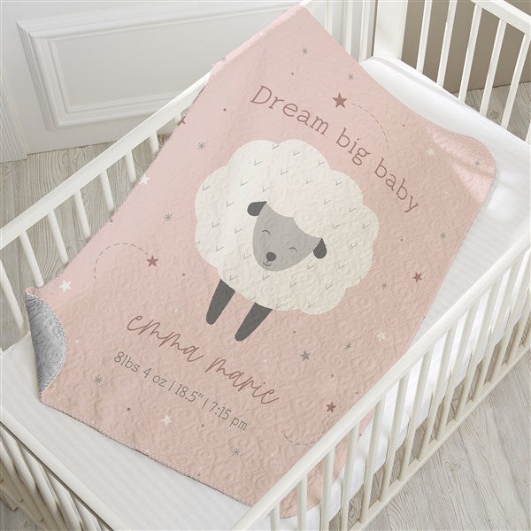 Baby Sheep Personalized Baby Blankets  - 39327